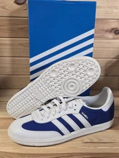 Adidas Samba OG Men's Size 7.5 Athletic Shoes Blue White Casual Sneakers JI3203