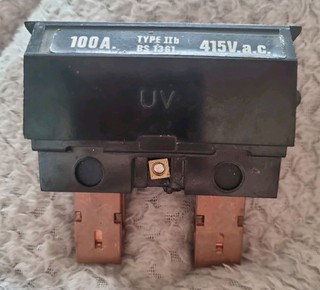 BICC Mains House Service Cut Out Fuse Carrier 100AMP type 11b 415V.a.c