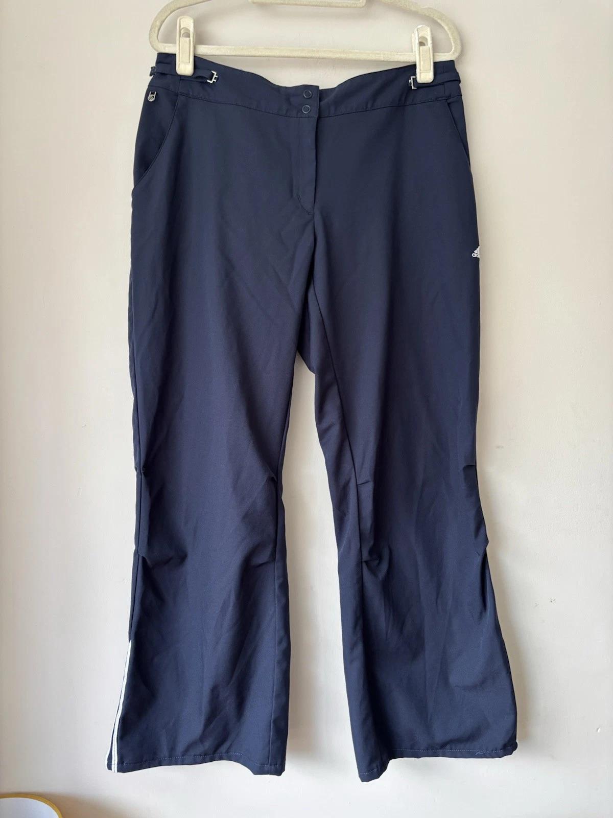 Vintage Adidas Navy Softshell Joggers UK 16 Women's Activewear Retro Track Pants