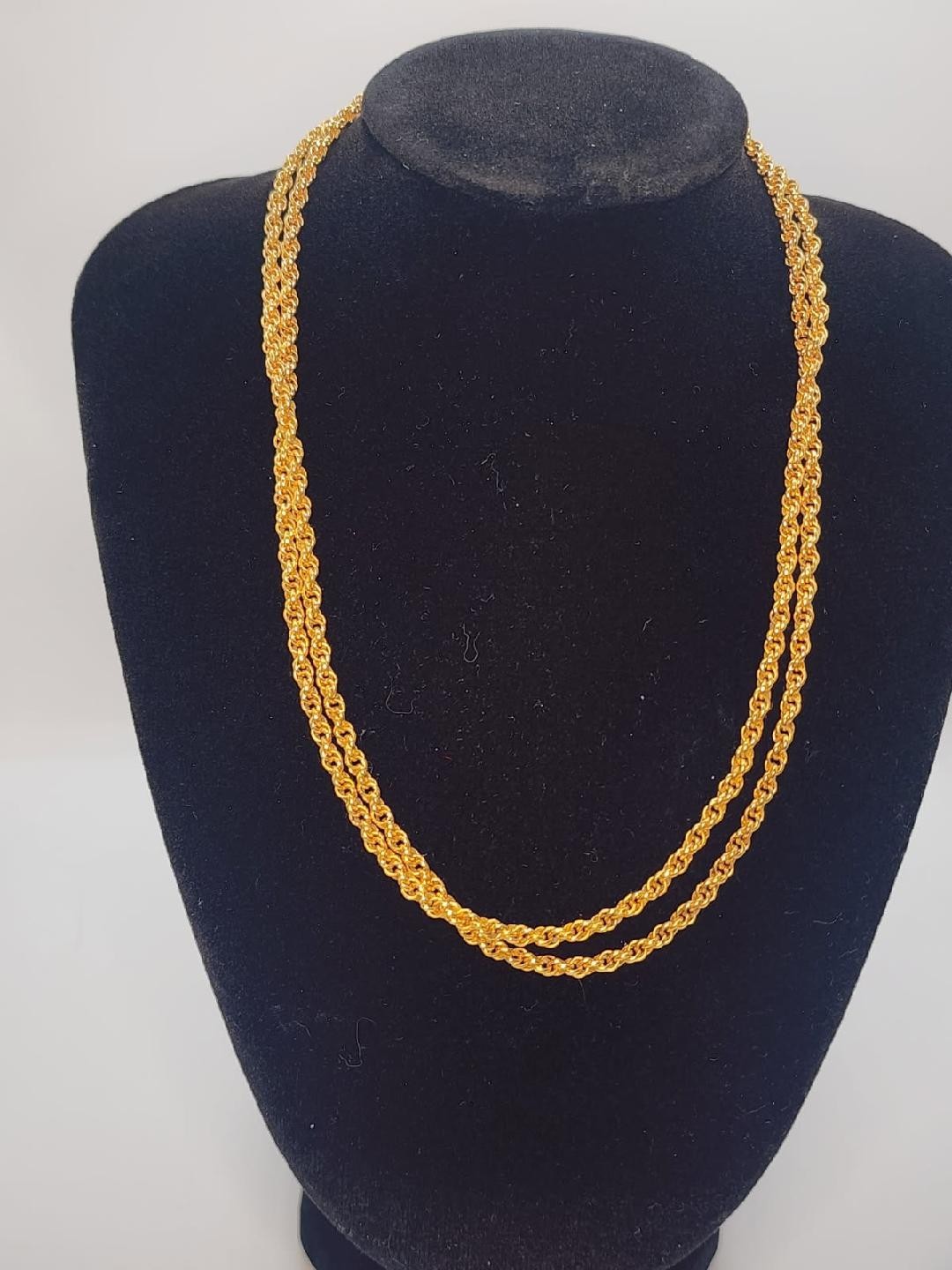 Joan Rivers Gold Plated Twisted Chain Necklace