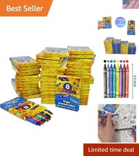 Vibrant 48 Packs of 8 Non-Toxic Crayons - Ideal for Creative Play and Events