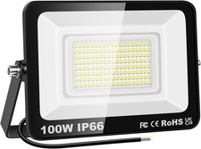 100W LED Flood Lights Outdoor, Security Lights Cold White (6500K) | IP66 Waterpr