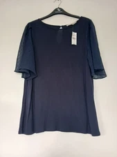BNWT Loft Designer Rayon Soft Touch Evening/Occasion Top in Navy Blue Size Small