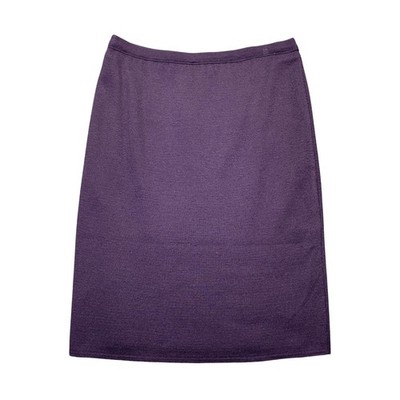 Rodier Paris Vintage Purple Wool Blend Knit Pencil Skirt France Waist 31'' Preppy
