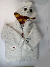 Toddler Harry Potter Hedwig Owl Cozy Zipper Fleece Hoodie - Size 24 Months