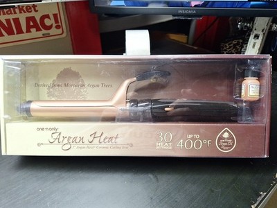 Babyliss Pro One 'n Only Argan Heat 1'' Ceramic Curling Iron 30 Heat Settings New