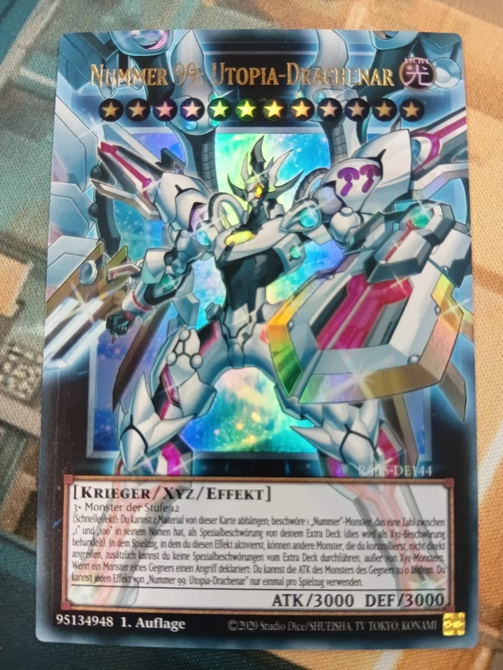 Nummer 99: Utopia-Drachenar RA05-DE144 Full Art Rare Anime Art DE NM YUGIOH - Bild 1 von 1