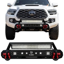Front Bumper Fits 2016-2023 Toyota Tacoma Stubby Steel With Winch Seat Front Bumper Fits 2016-2023 Toyota Tacoma Stubby Steel With Winch Seat