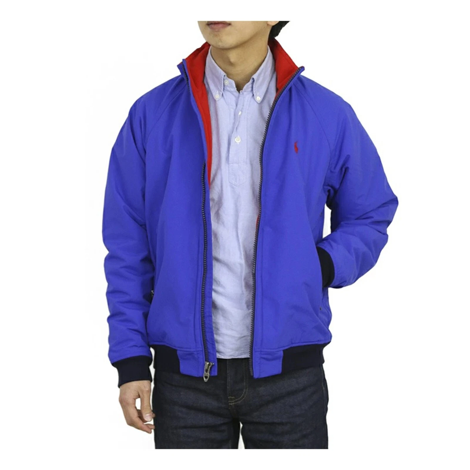 Polo Ralph Lauren Nylon Jacket Coat with Fleece Lining with Pony - Royal Blue