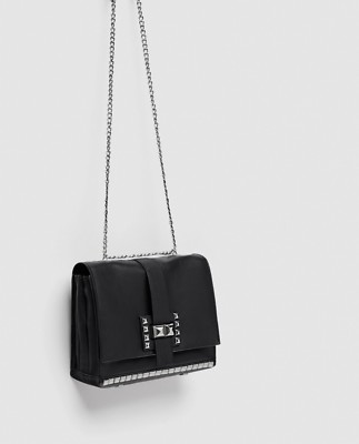 ZARA S/S 2018 STUDDED MEDIUM LEATHER CROSSBODY BAG CHAIN | eBay