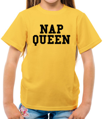 Nap Queen - Kinder T-Shirt - Sleep Tired Faul Schlafen Baby Nickerchen