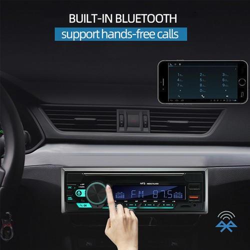 FM MP3 Player Bluetooth 12 V Remote Control 2USB/AUX/SD Single 1 Din Car Radio - Picture 7 of 15