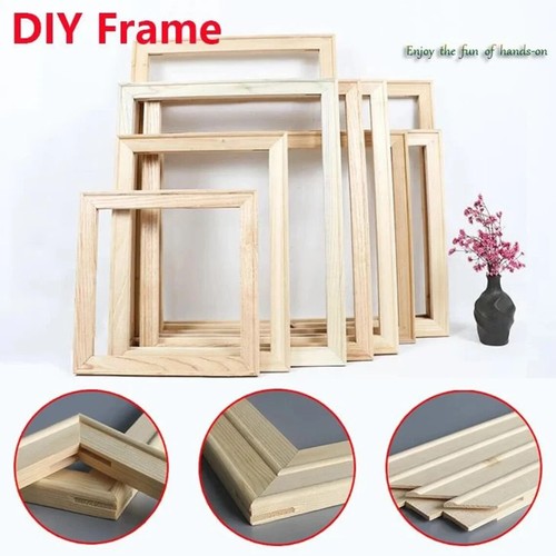 Paquete de 3 kit de marco de madera maciza hágalo usted mismo para pintura al óleo fácil de construir, montaje en pared - Imagen 8 de 10