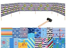 Garronda Windschutz Sichtschutz für Strand Garten See Meer plus Gummihammer 10m