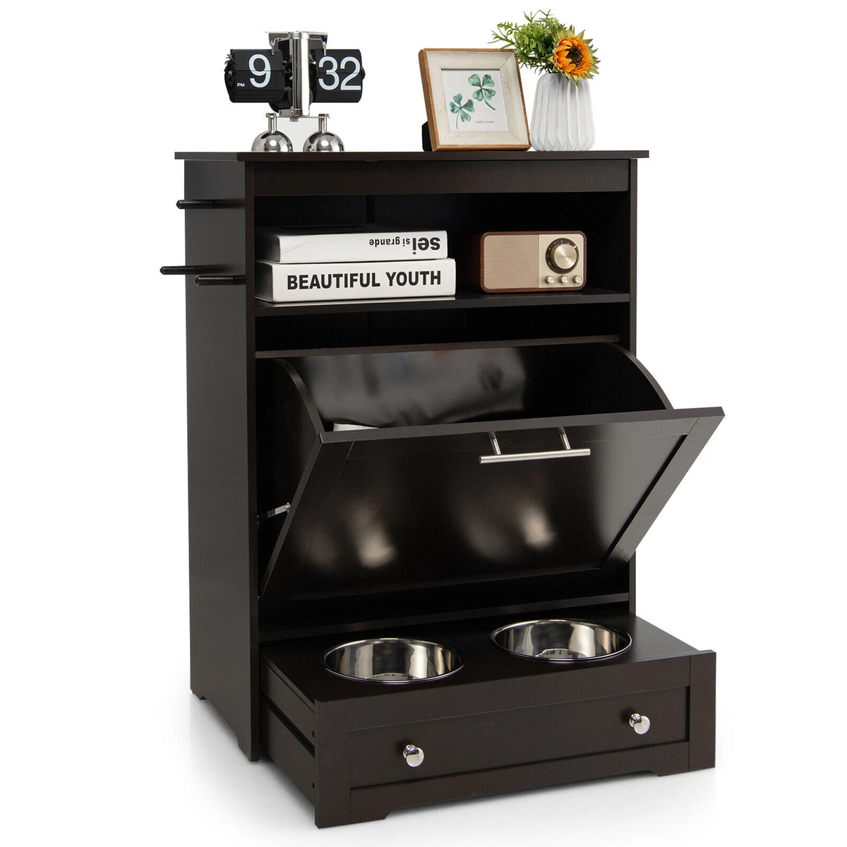 Dog food storage and feeding station cheap