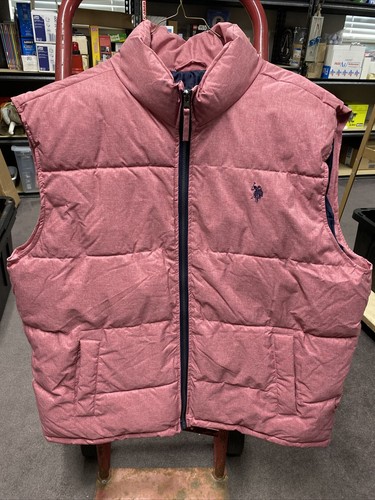 Polo Mens SizeXXL PINK Down Puffer Vest 