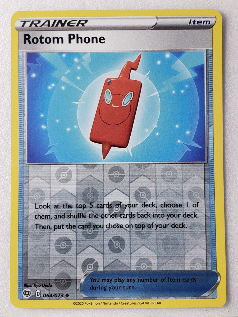 REVERSE HOLO Rotom Phone 064/073 NM / M Champions Path Pokemon