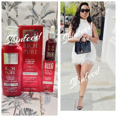 RICH & PURE DOUBLE ACTIVE  CLARIFYING LOTION, SERUM 