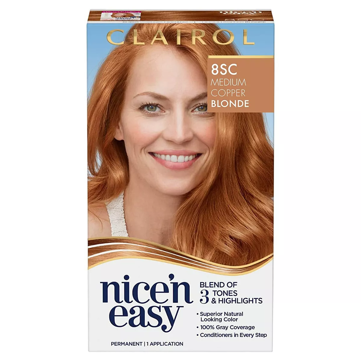 3 New Clairol Nice n Easy Permanent Hair Dye 8SC Medium Copper