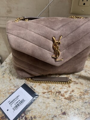 Loulou Medium YSL Shoulder Bag in Quilted Suede | eBay