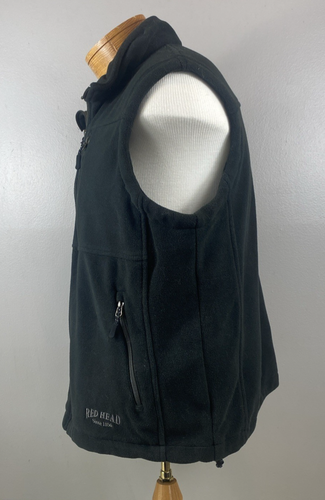 Red Head Brand Fleece Black Vest Size Large Bass Pro Shop - Picture 2 of 7