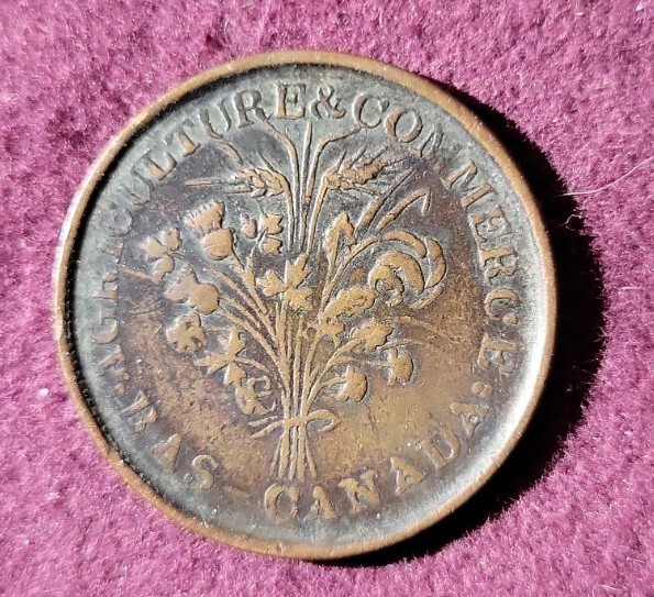 Montreal Canada Bouquet Sou token  - LC-31A - Solid VF  stk#k882