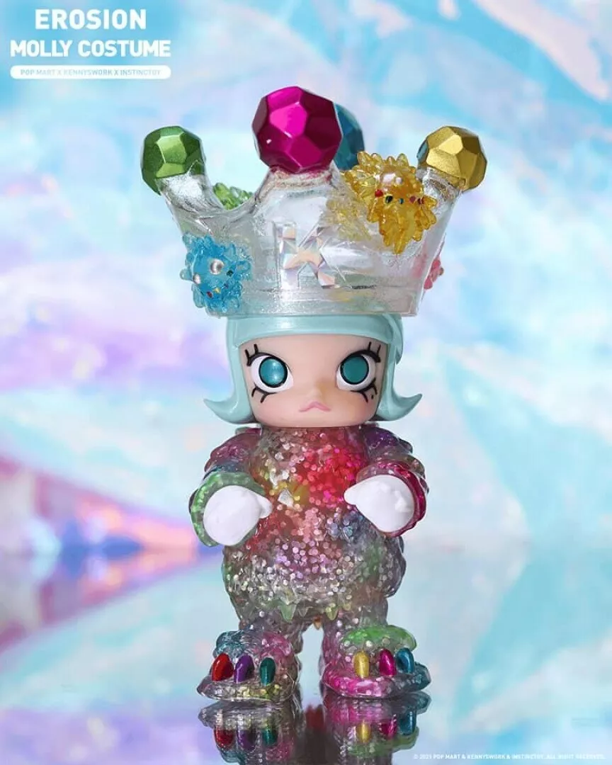 POP MART x MOLLY × INSTINCTOY EROSION MOLLY COSTUME Ice Erosion Molly Toy  SECRET