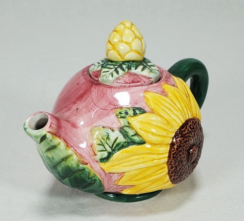 Vintage 1996 CBK Yellow Sunflower Teapot with Lid - Picture 10 of 14