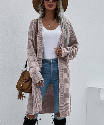 Zulily Light Purple Longline Open Cardigan by Floral Blooming M