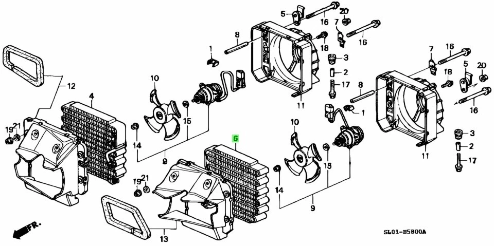 Nuevo condensador de aire acondicionado izquierdo genuino Honda Acura NSX 80111-SL0-A02 OEM JDM Foto 2 de 4