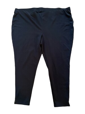 Denim & Co. Active Duo Stretch Slim-Leg Pant A636291 Black Plus Size 4X New