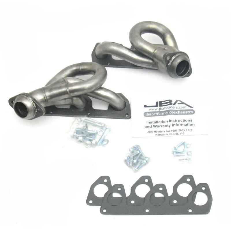 JBA For 02-08 Ford Ranger 3.0L V6 W/o EGR 1-1/2in Primary Raw 409SS Cat4Ward Foto 2 de 4