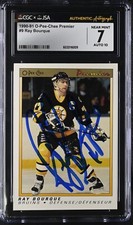 Ray Bourque Signed 1990-91 O-Pee-Chee Premier Card #9 Bruins CGC 7 JSA 10 Auto