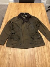 Barbour Women’s Waxed Double Breasted Olive Green Jacket Size 12
