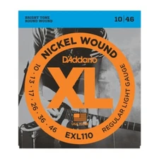D'Addario EXL110 Electric Guitar Strings 10-46 Regular Light Nickle Wound Round