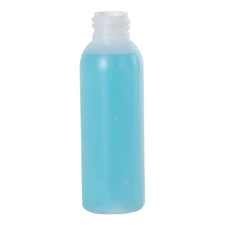 2 ounce HDPE plastic bottle with white ribbed cap with liner lot of 25pcs
