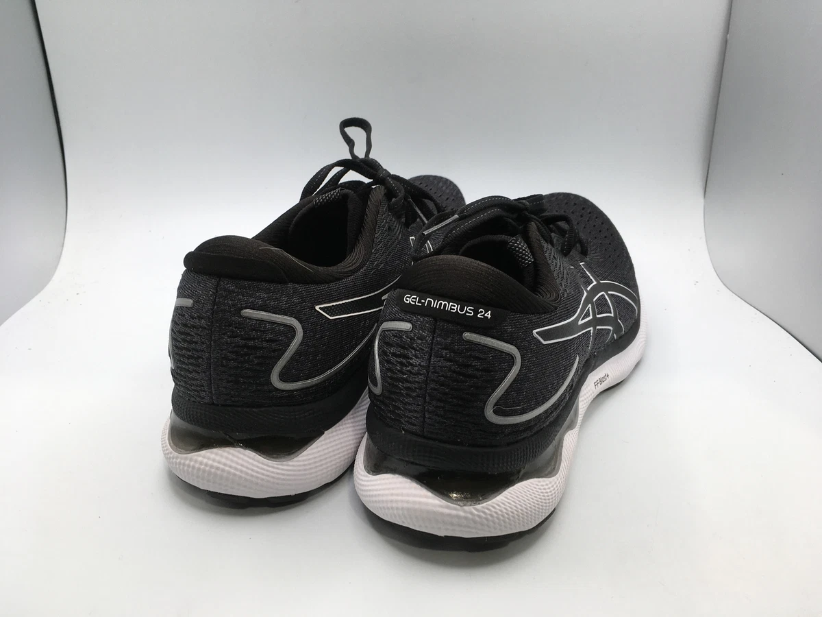 ASICS GEL NIMBUS 24 Men s Black White Running Shoes US 10.5 EU 44.5 UK 9.5