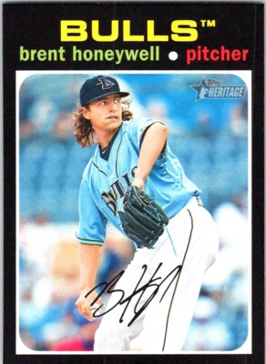 2020 TOPPS HERITAGE MINOR LEAGUE BRENT HONEYWELL ROOKIE SP DURHAM BULLS #28