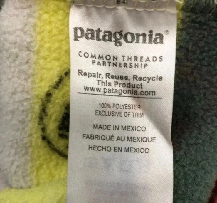 patagonia synchilla snap-t fleece fitz stripe rare sweater