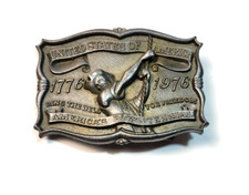 America's BICENTENNIAL Belt Buckle 1776-1976 Great Detail