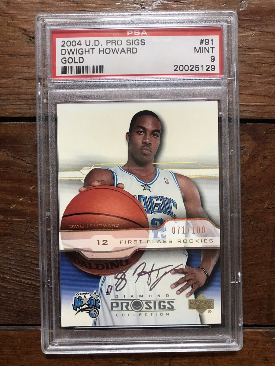 Pop 3 ! /100! PSA 9! 2004-05 Dwight Howard UD Pro Sigs Gold Rookie  display picture 1