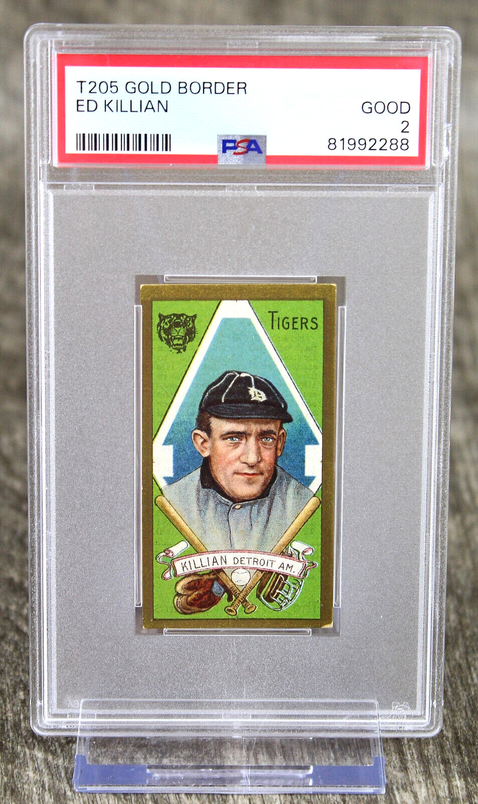 1911 T205 GOLD BORDER ED KILLIAN SWEET CAPORAL PSA 2