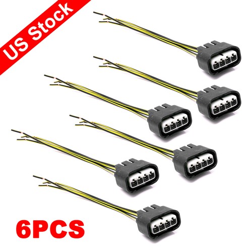6X Ignition Coil Connector Pigtail Plug for Toyota Camry Corolla Tundra
