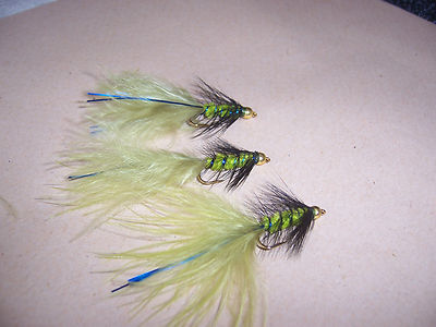 Goldhead Red Fritz Montana size 14 blue attractor by Salmoflies Fishing Flies