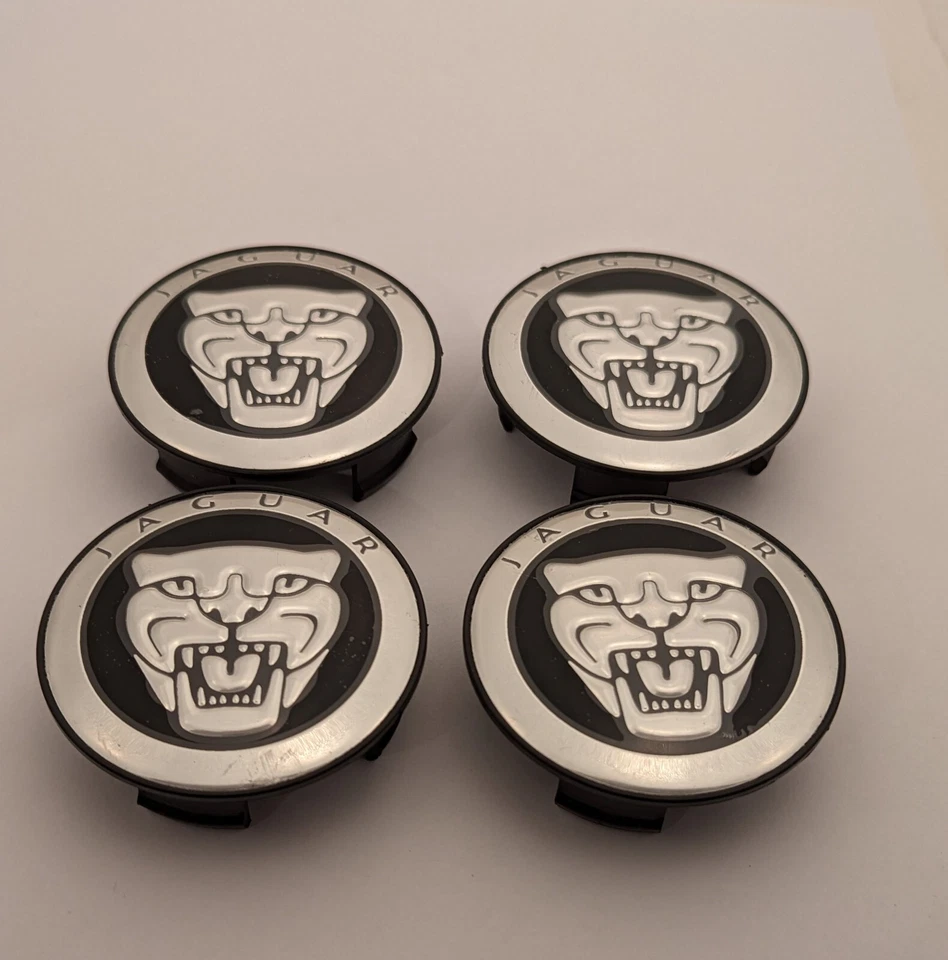 4 новых центральных колпака на обод колеса JAGUAR S XJ XJ8 XF XK F тип F Pace красный зеленый черный - Изображение 2 из 3