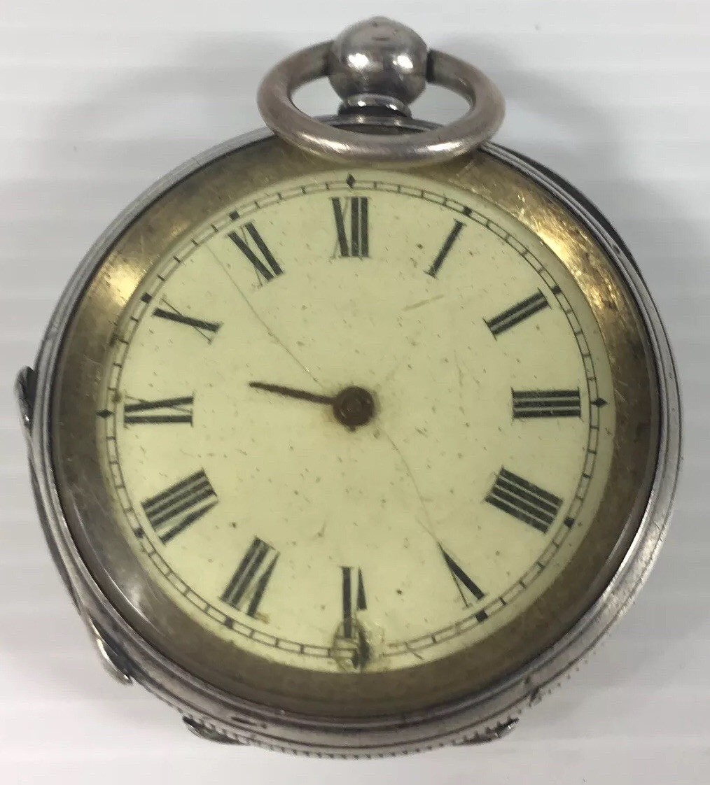 Antique 1879 John Williams Solid Silver Cased Poc… - image 1