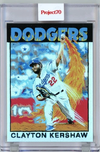 2021 TOPPS PROJECT 70 - CLAYTON KERSHAW BY CHINATOWN - RAINBOW FOIL 05/70 #150