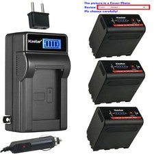 Kastar F980 Battery LCD AC Charger for Sony NPF960 CCD-TRV48 CCD-TRV49 CCD-TRV51