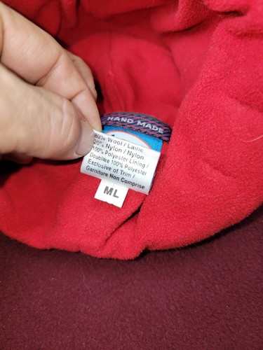 Elmo beanie + mitts Delux wool blend hand made warm knit M/L ski outdoor youth - Picture 11 of 12
