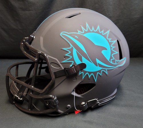 Casco Eclipse Auténtico Dan Marino Firmado Delfines Talla Completa con Almohadillas de Velocidad JSA - Imagen 5 de 12